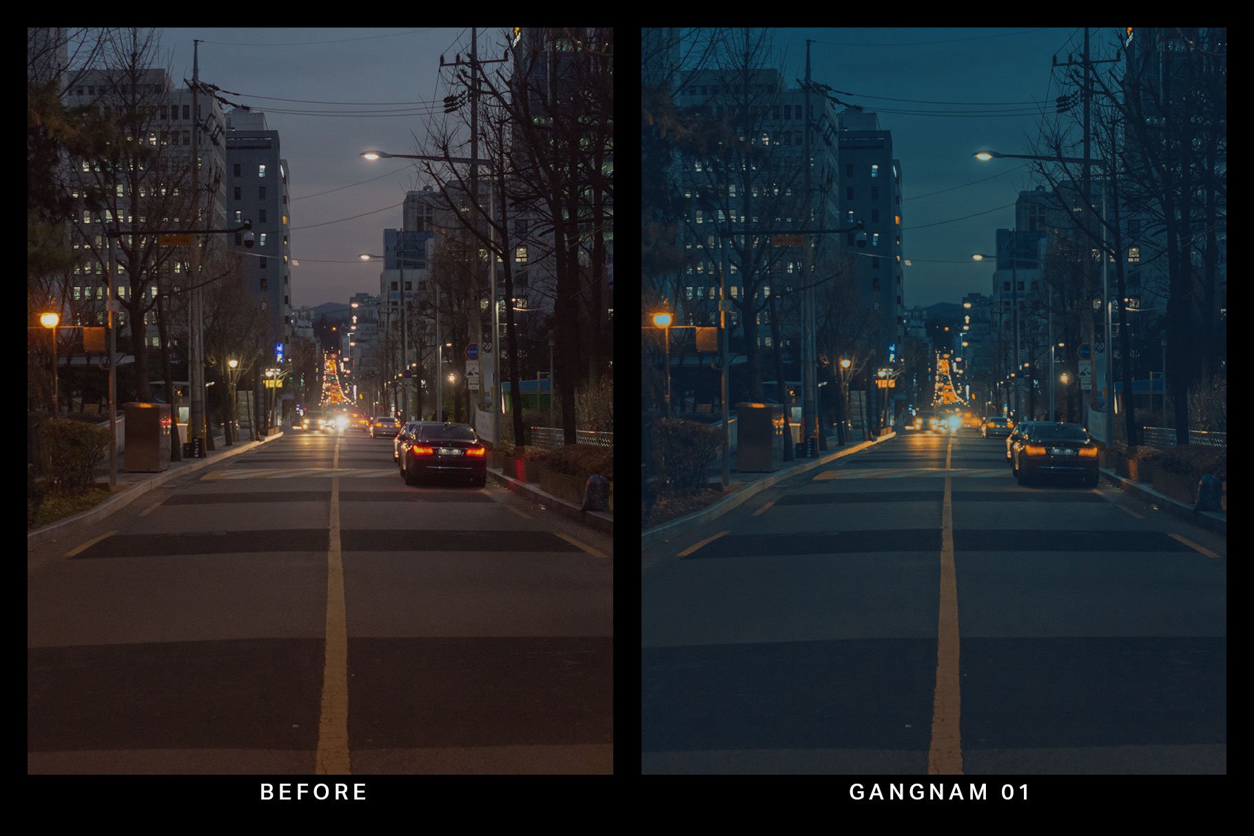 942 夜间城市风景照处理的Lightroom预设和视频LUT 20 Blue Nights Lightroom Presets and LUTs.zip