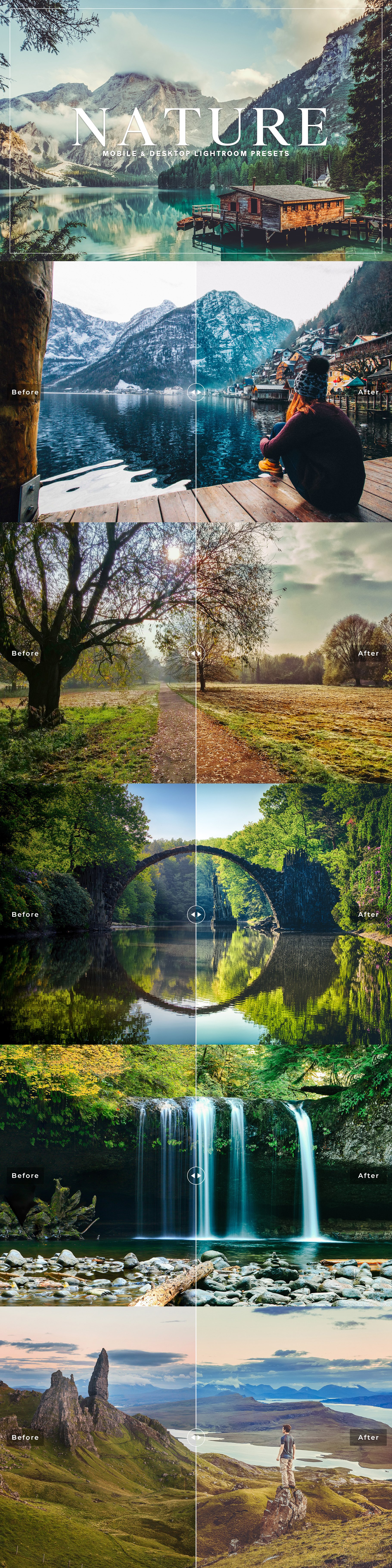 950 自然风景 Lightroom 预设集合Nature Lightroom Presets Collection.zip