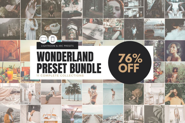 892 11套创意的摄影照片调色滤镜LR预设模板 The Wonderland Preset Bundle.zip