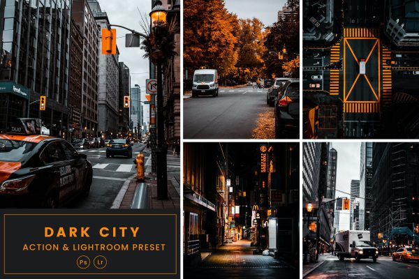 936 暗黑电影质感金色城市lr预设 Dark City Action & Lightrom Presets.zip