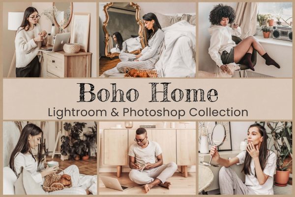952 波西米亚风家庭室内场景人物lut预设 Boho Home Lightroom Photoshop LUTs.zip