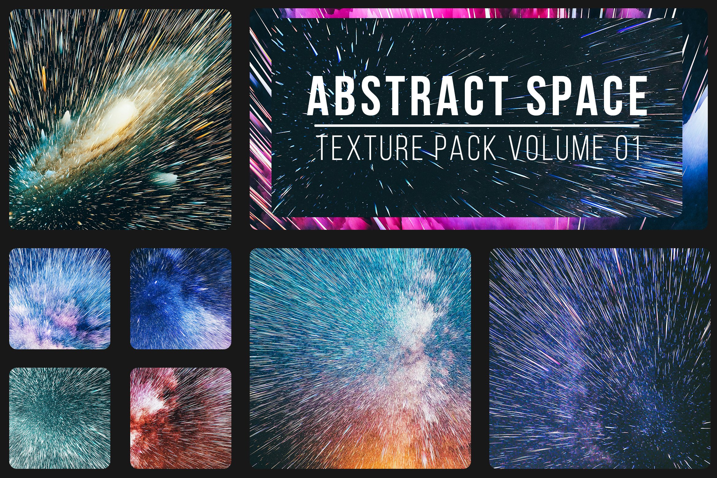 964 20款抽象放射线条烟花背景叠加素材Abstract Space Backgrounds Vol. 01