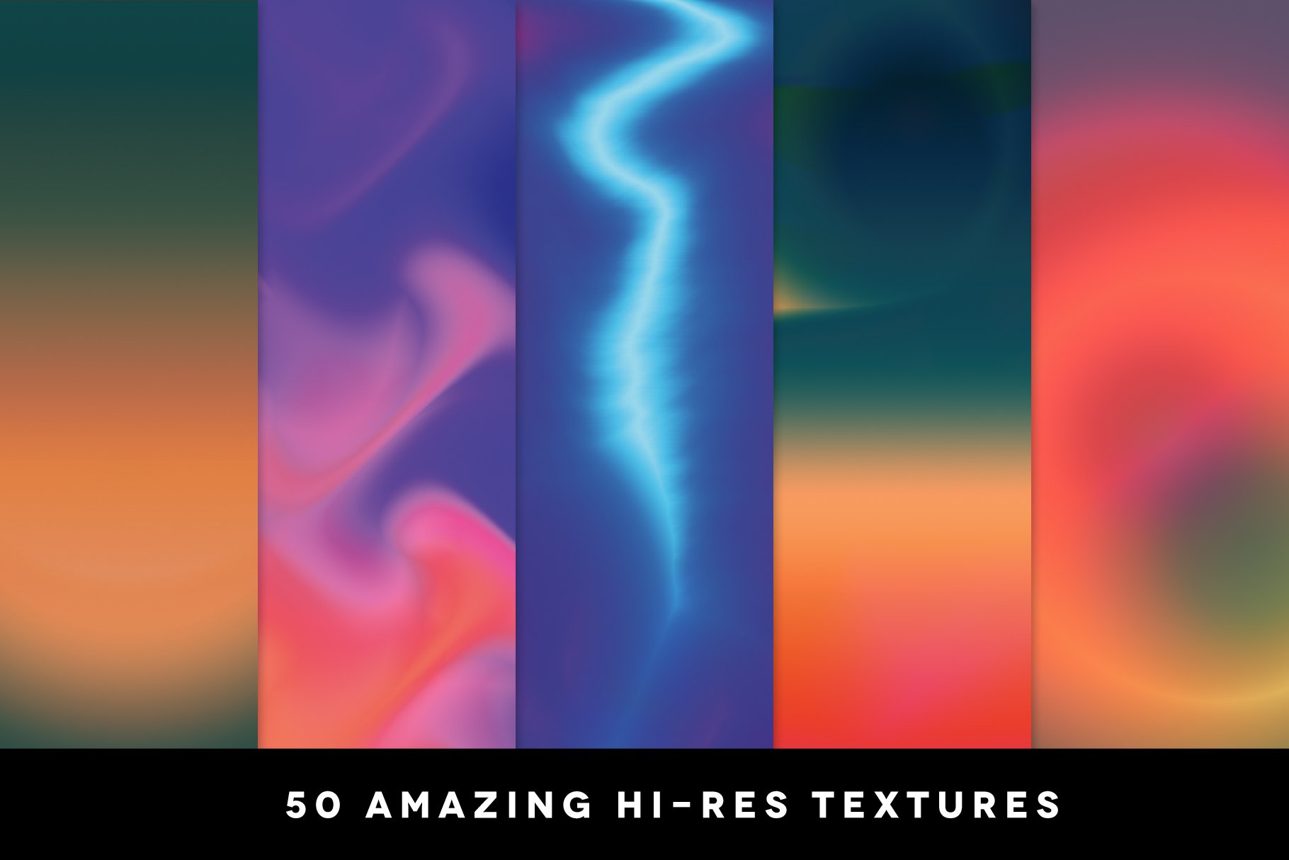 970 50款抽象迷幻渐变背景素材 50 Gradient Textures Vol. 01