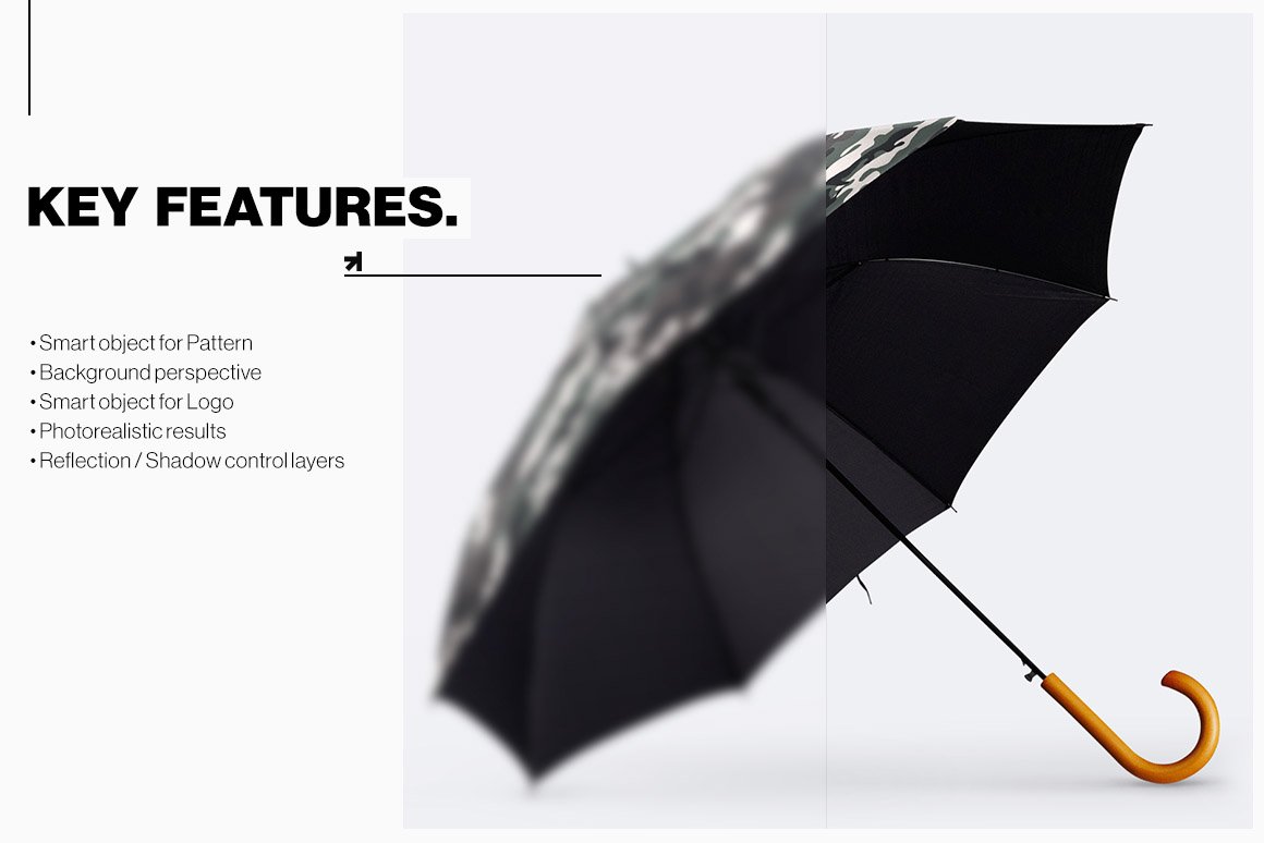 978 多角度雨伞PSD样机Umbrella Mockup