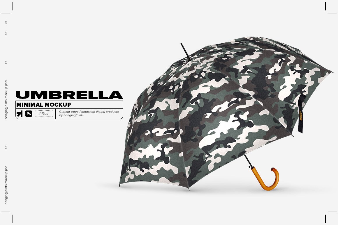 978 多角度雨伞PSD样机Umbrella Mockup