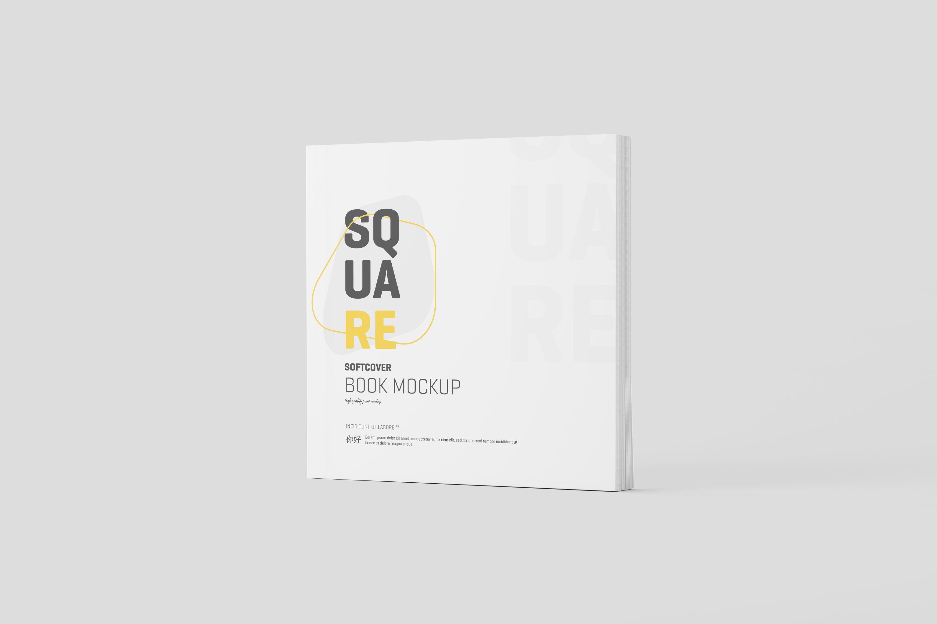 979 方形软壳书籍画册封面多角度PSD样机Square Softcover Book Mockup