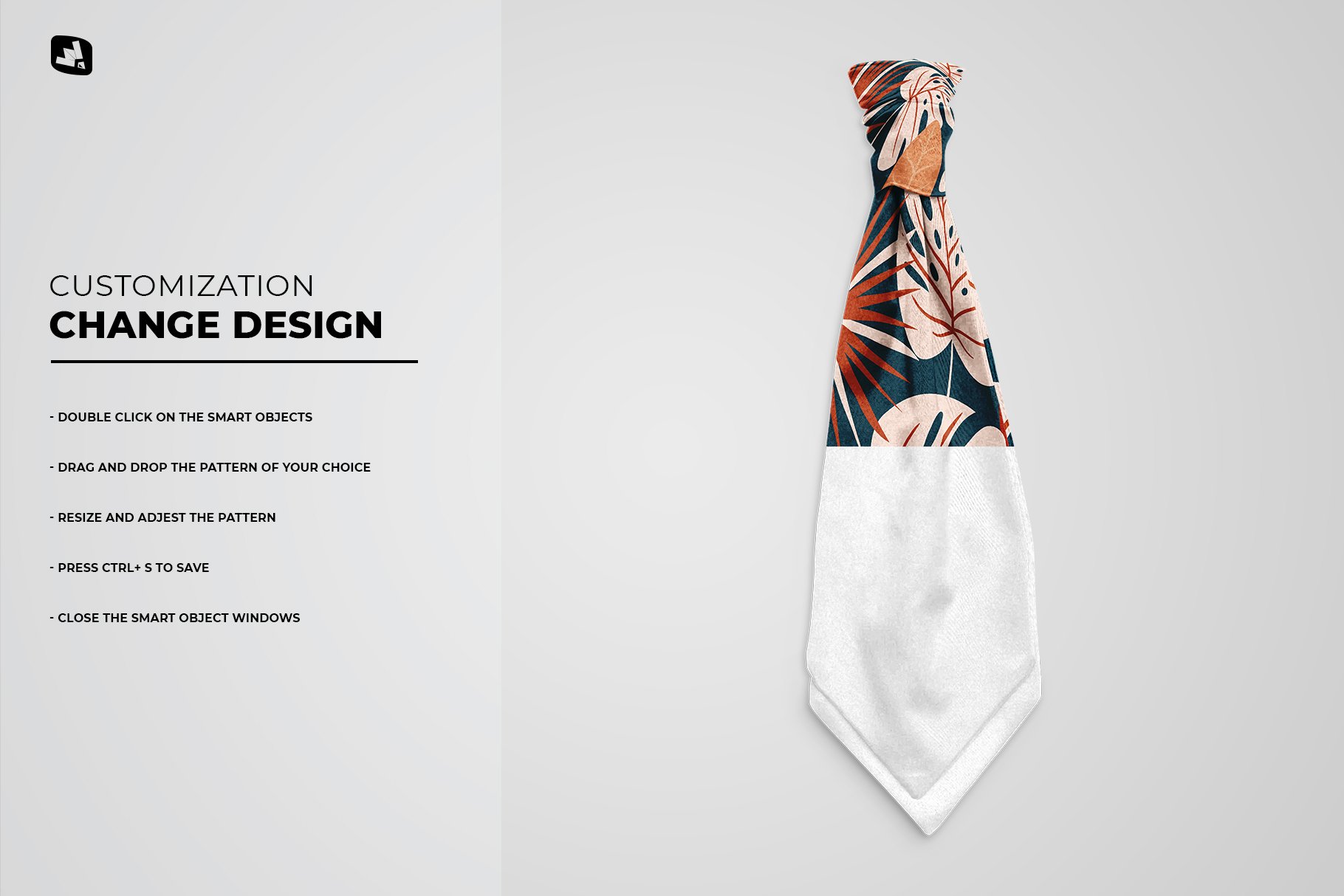 987 女式领带PSD样机Female Necktie Mockup