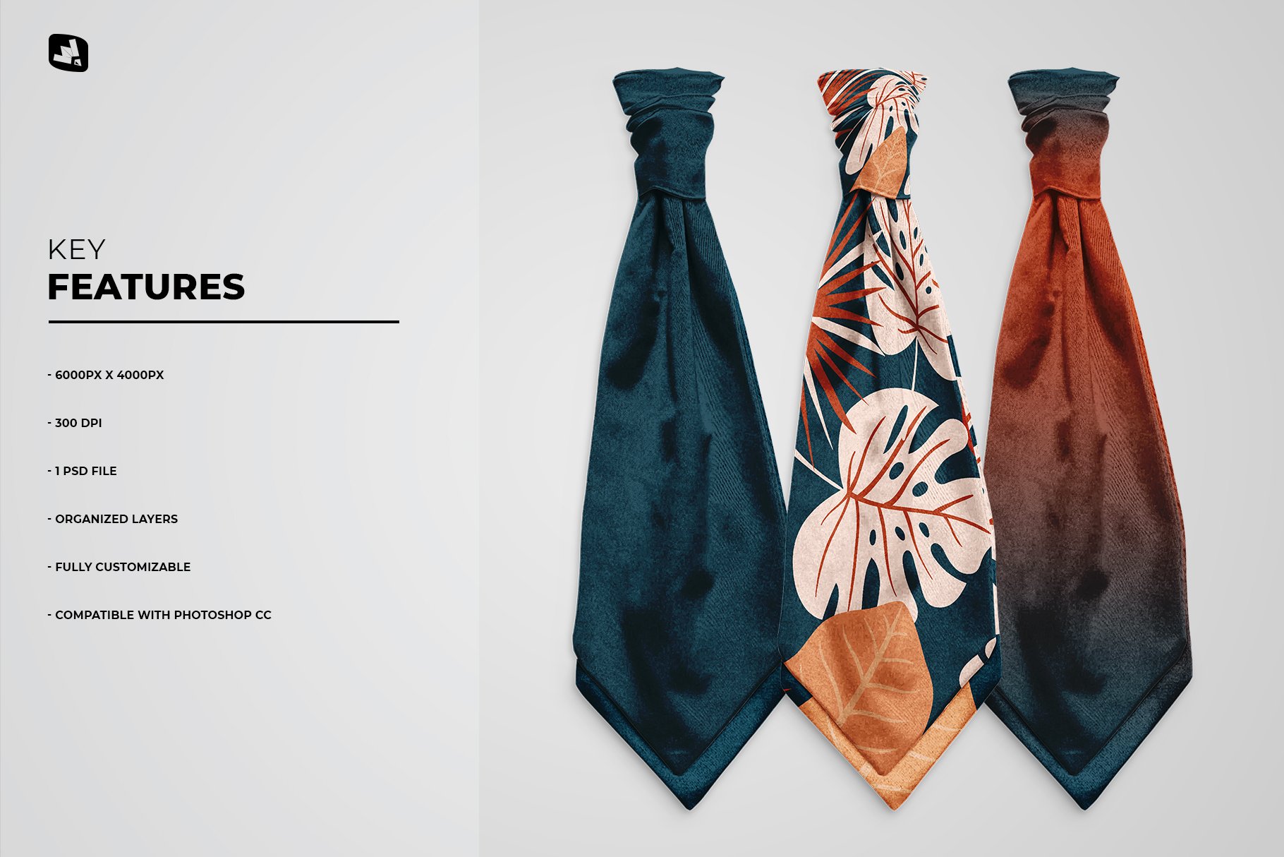 987 女式领带PSD样机Female Necktie Mockup