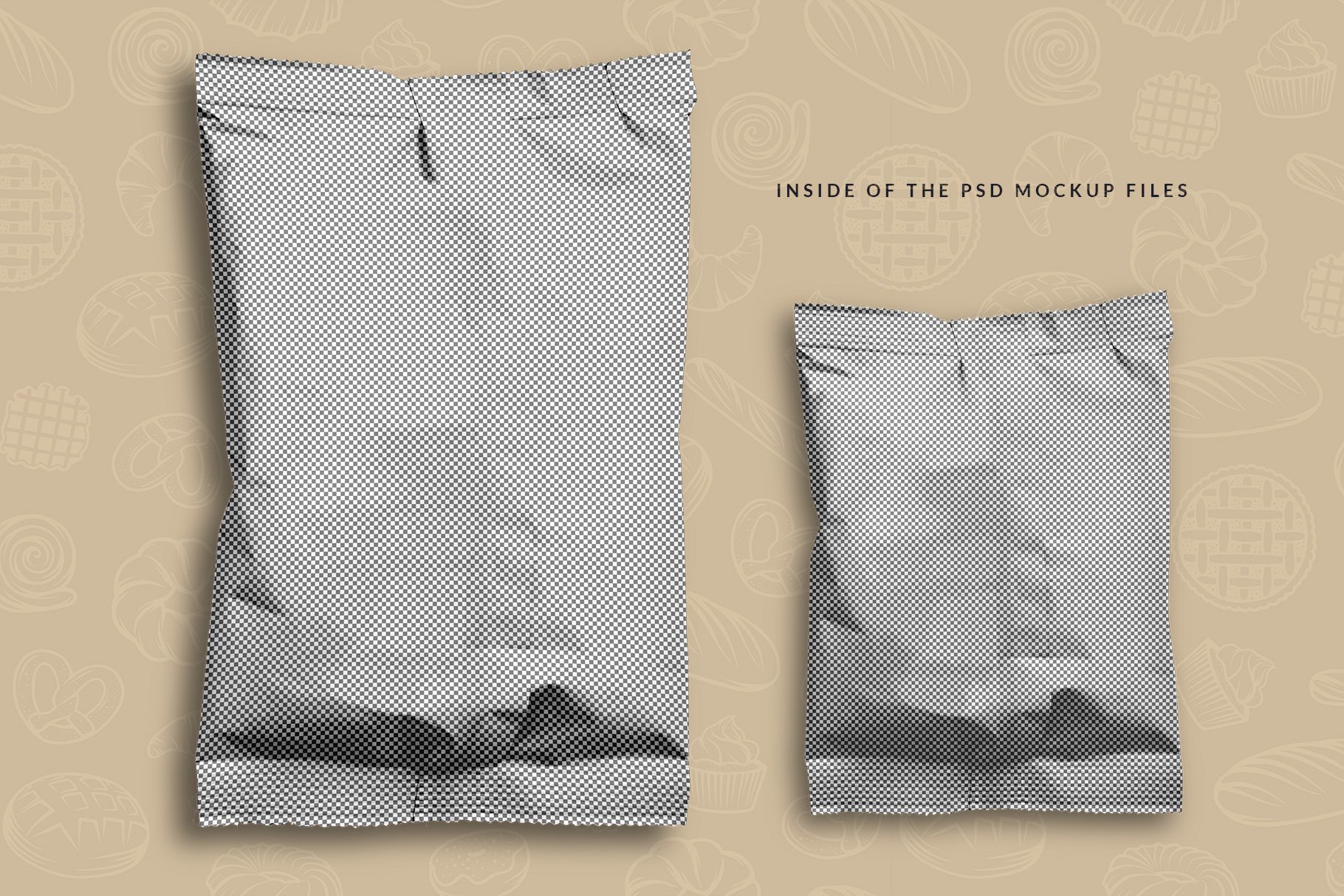 992 塑料零食袋包装样机PSD模型 Plastic Snack Pouch Packaging Mockup
