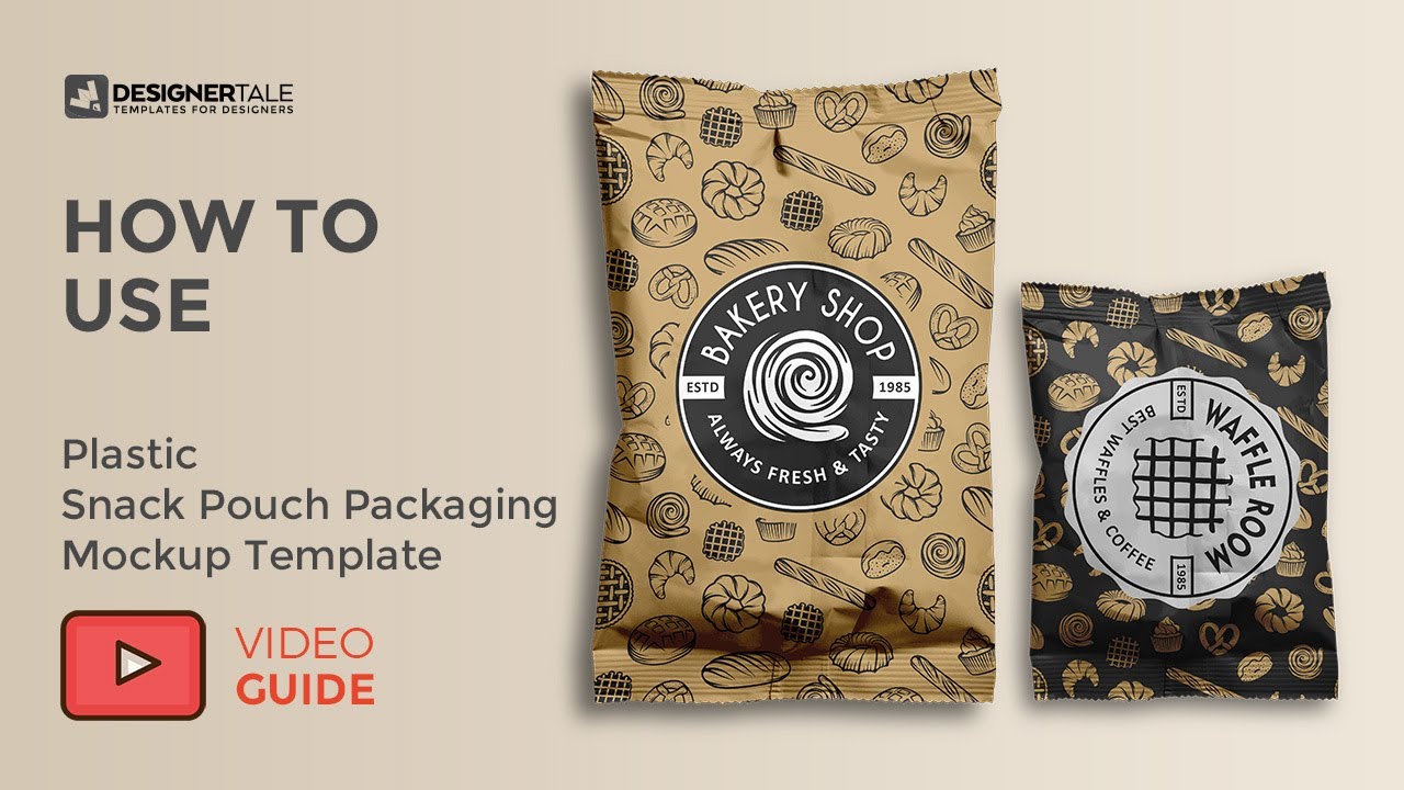 992 塑料零食袋包装样机PSD模型 Plastic Snack Pouch Packaging Mockup
