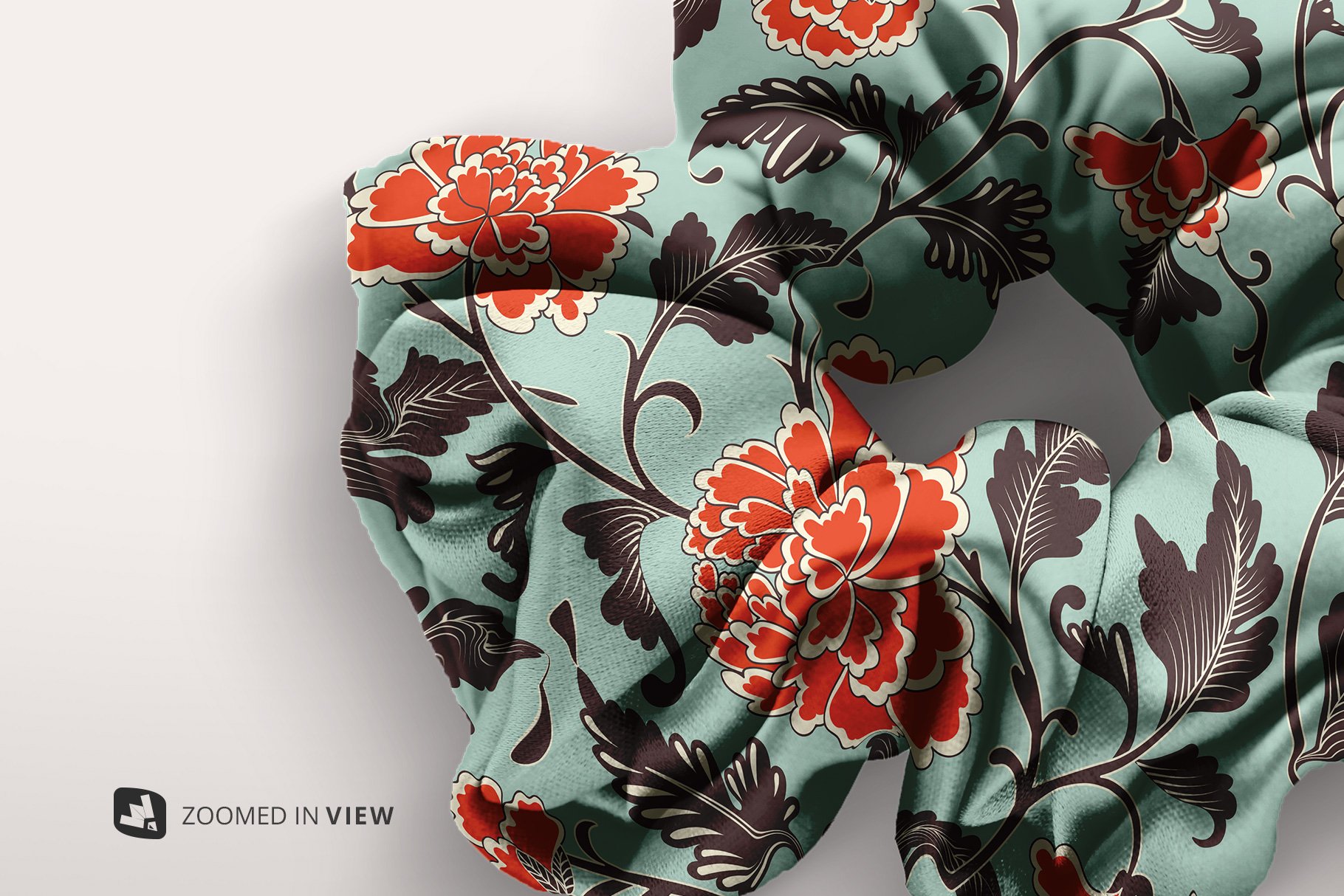 996 围脖图案设计PSD样机模型Silk Scrunchy Mockup