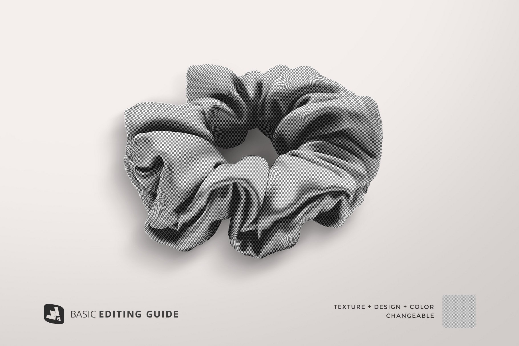996 围脖图案设计PSD样机模型Silk Scrunchy Mockup