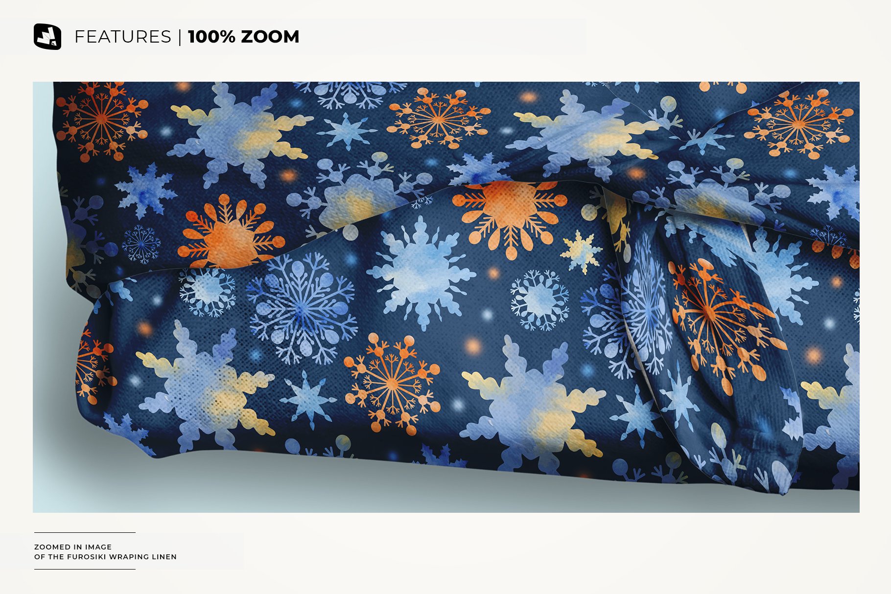 998 亚麻布包裹礼盒包装样机Furoshiki Wrapping Linen Mockup