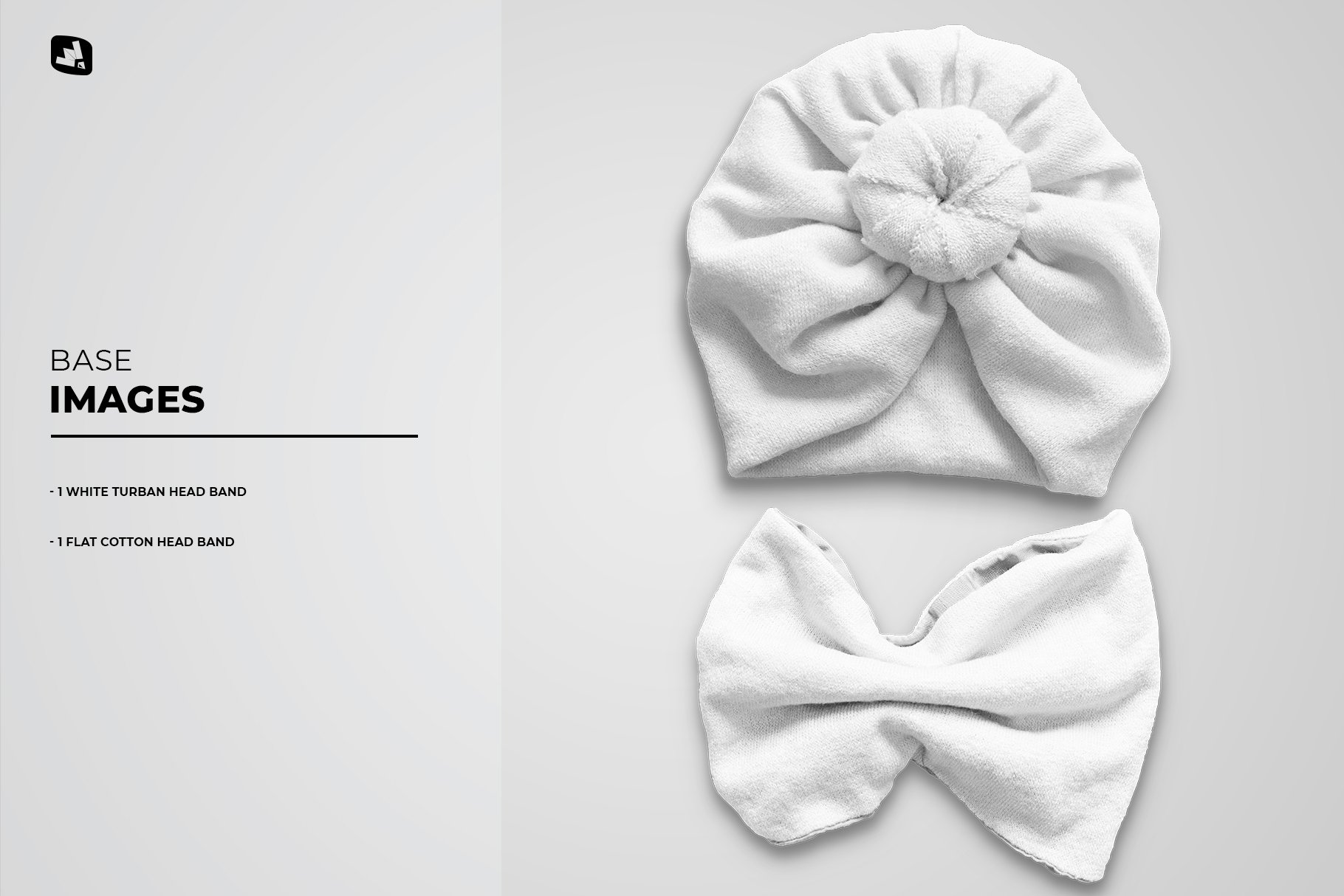 999 婴儿前结头带帽子PSD样机模型Infant Front Knot Headbands Mockup