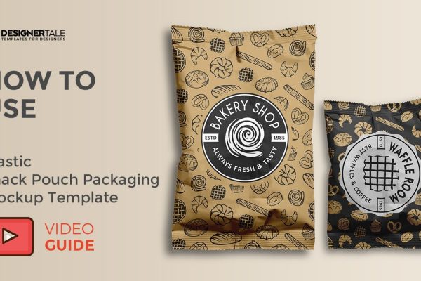 992 塑料零食袋包装样机PSD模型 Plastic Snack Pouch Packaging Mockup