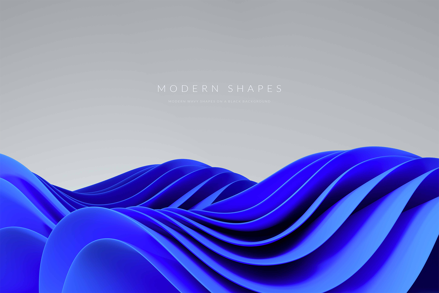 1029 20款高质量极简主义现代抽象波浪形状背景素材 Modern Wavy Shapes On A Black