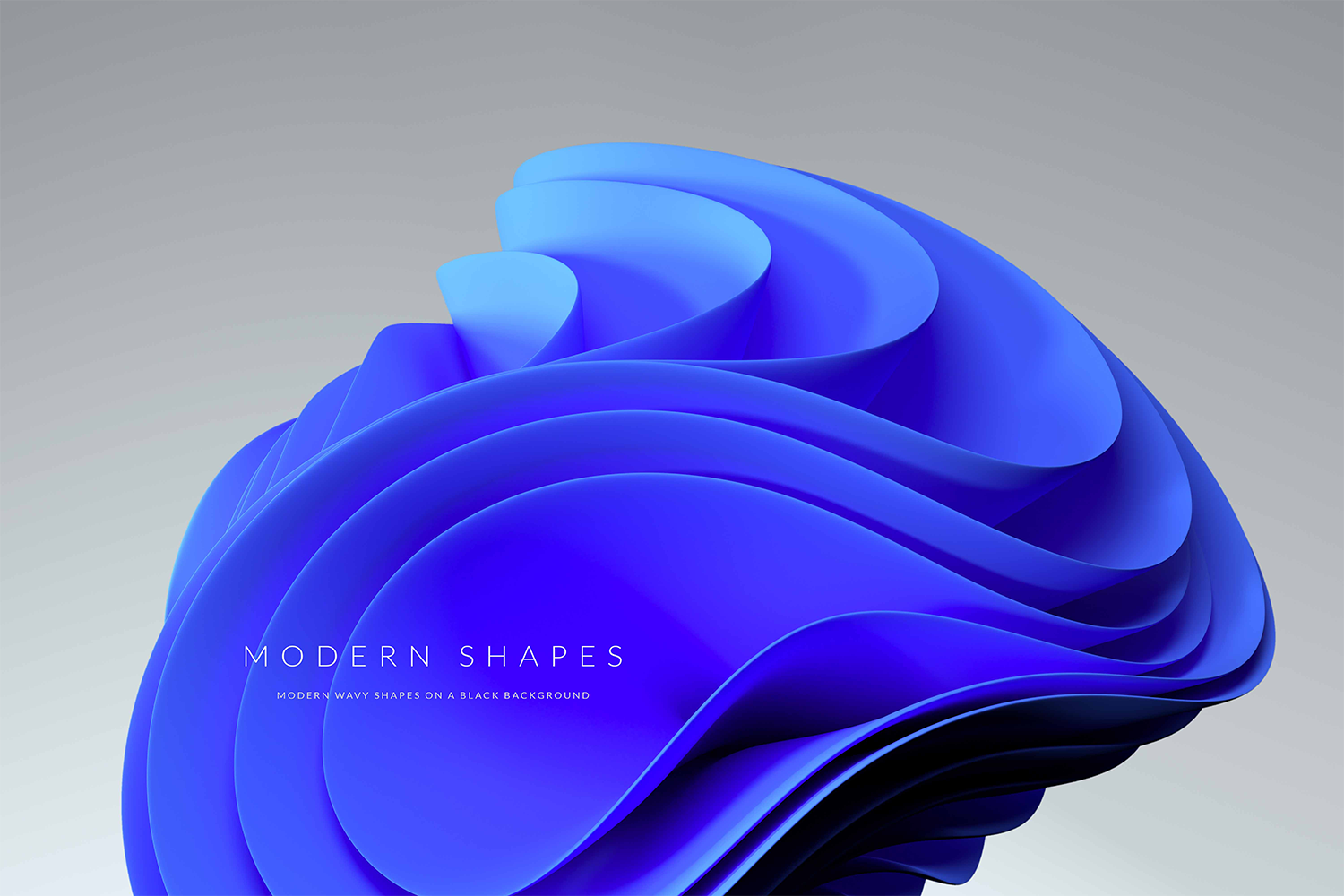 1029 20款高质量极简主义现代抽象波浪形状背景素材 Modern Wavy Shapes On A Black