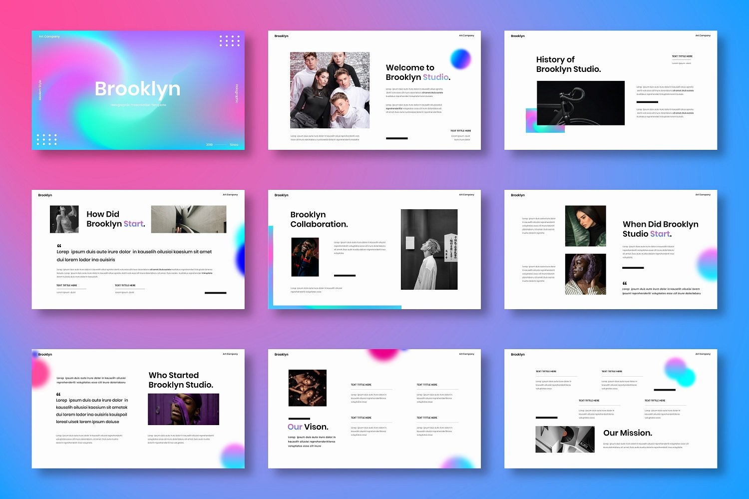 1068 现代创意的多用途商业主题keynote模板Brooklyn – Creative Business Keynote Template