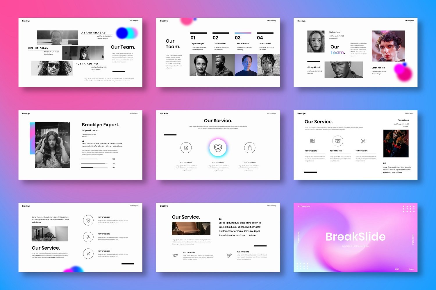 1068 现代创意的多用途商业主题keynote模板Brooklyn – Creative Business Keynote Template