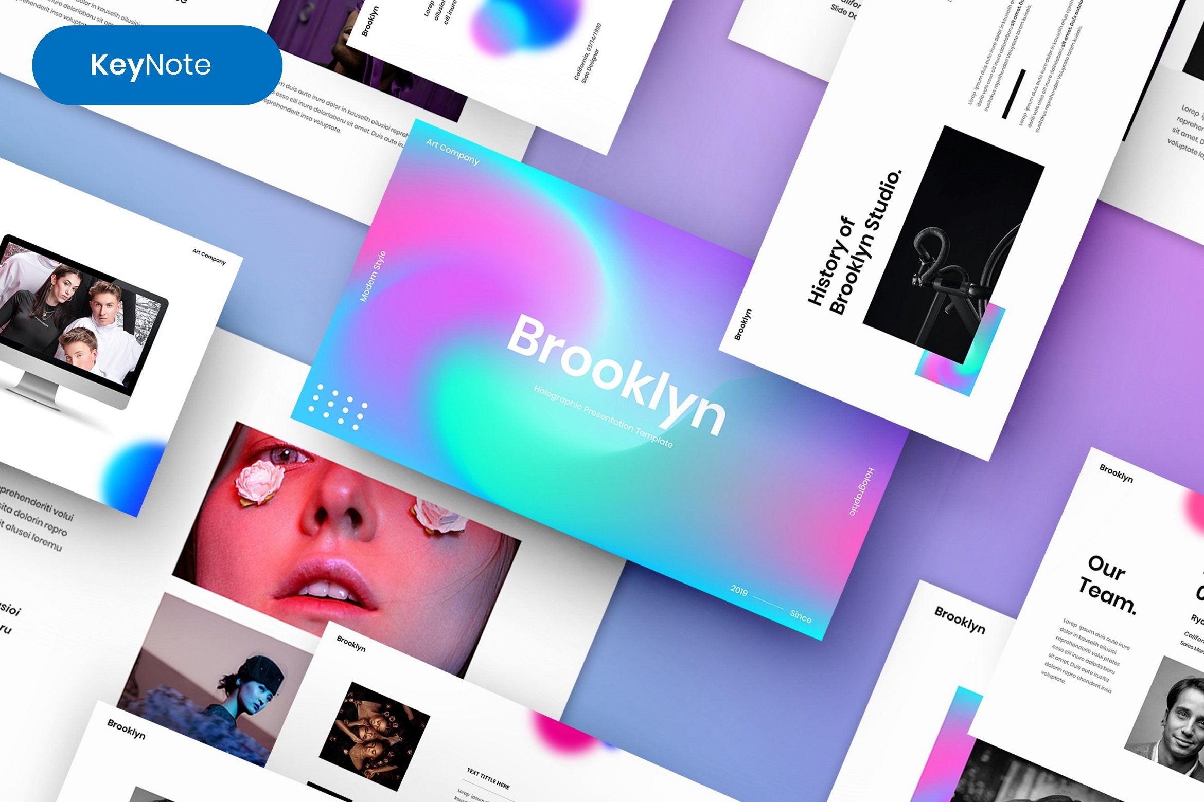 1068 现代创意的多用途商业主题keynote模板Brooklyn – Creative Business Keynote Template