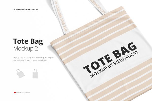 1024 帆布手提袋口袋PSD样机模型 Tote Bag Mockup 2