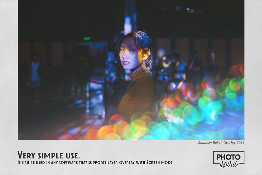 013 彩虹散景照片叠层JPG素材Rainbow Bokeh Effect Overlays