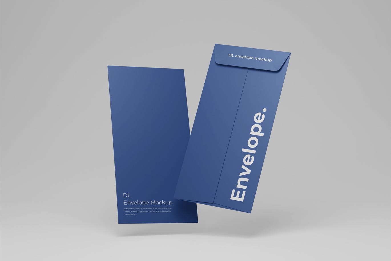 022 高品质的时尚高端DL信封VI设计样机展示模型mockups