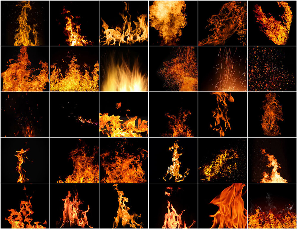 031 火焰燃烧效果照片叠层JPG素材Fire Burning Effect Overlays