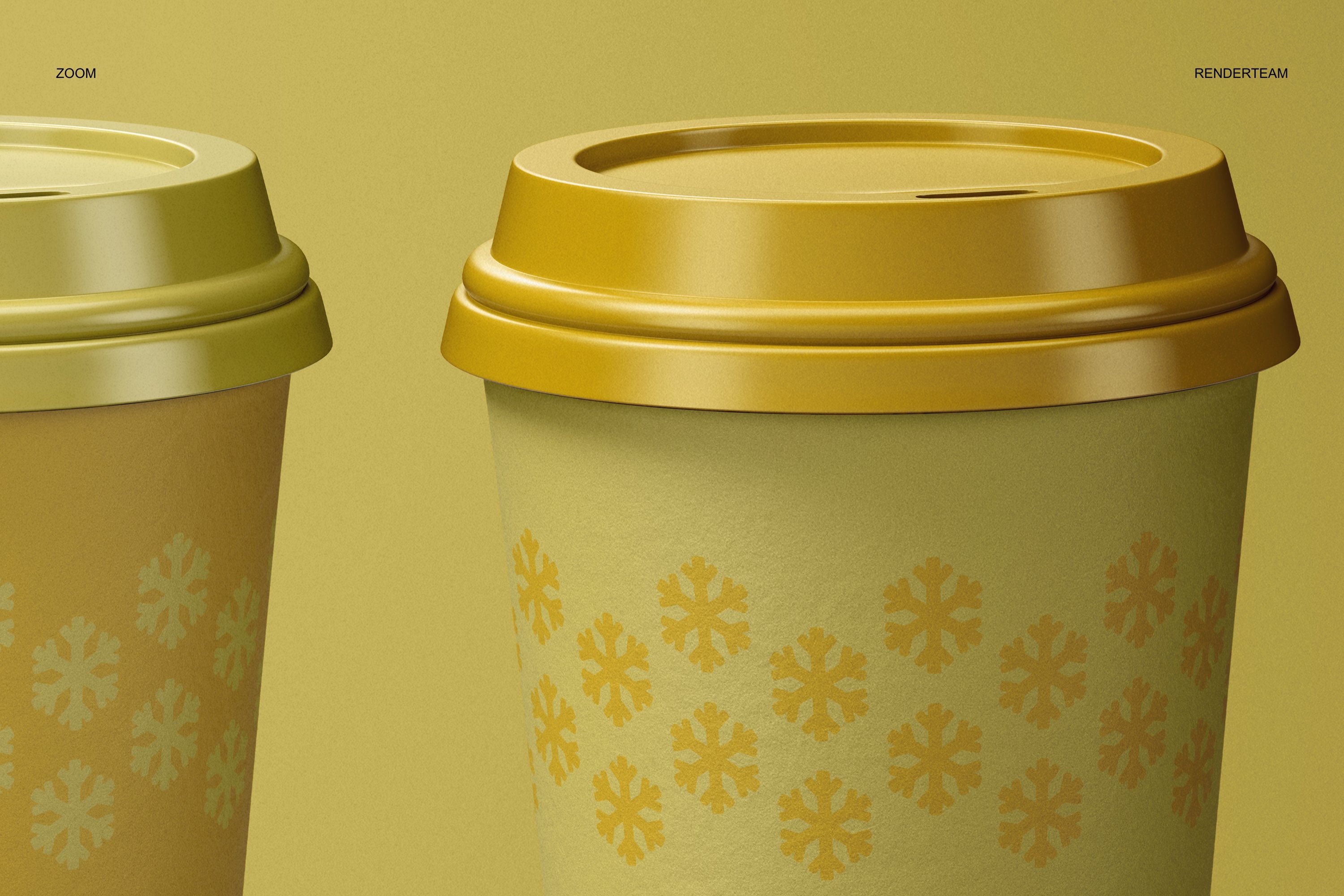 057 一次性纸杯带盖咖啡杯饮料杯PSD样机Paper Cup Mockup Set (6 PSD)