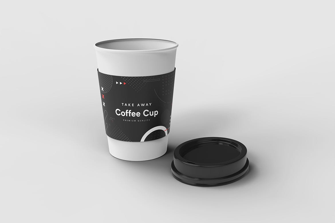 077 一次性纸杯咖啡杯饮料杯子PSD样机 Take Away Coffee Cup Mockup