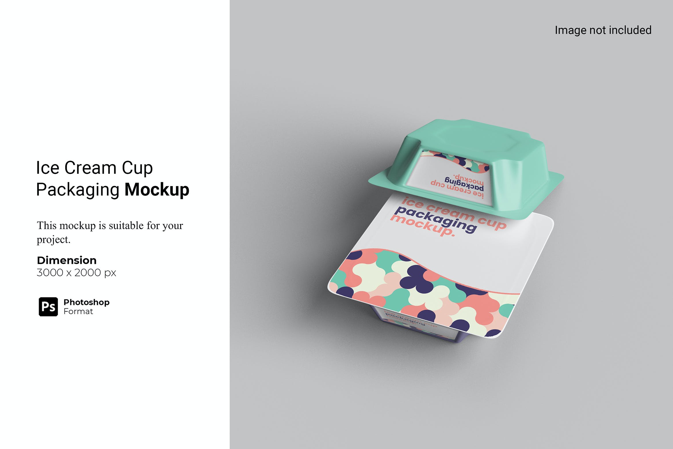 080 冰淇淋雪糕杯装PSD样机 Ice Cream Cup Packaging Mockup