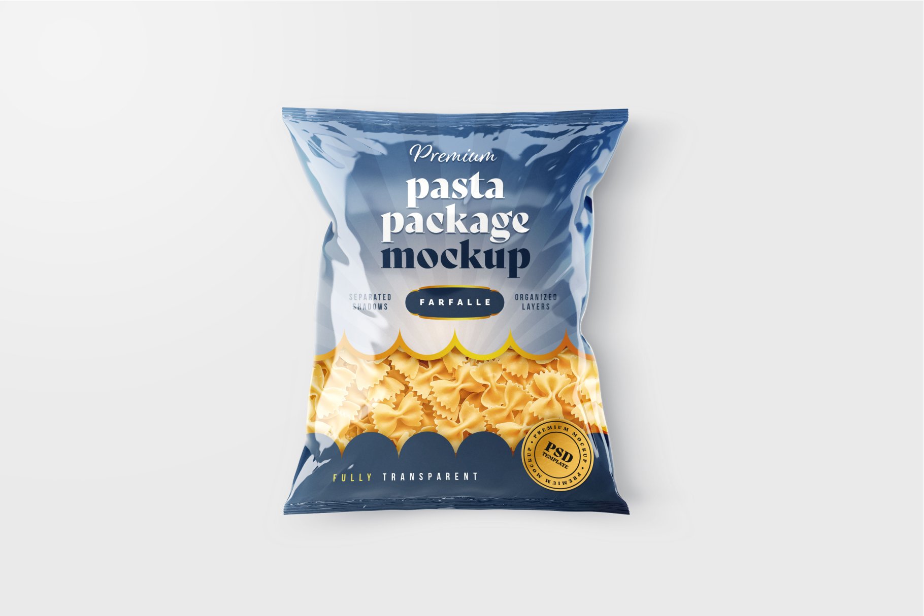 082 意大利面袋包装膨化食品包装样机套装 Pasta Bag Packaging Mockup Set