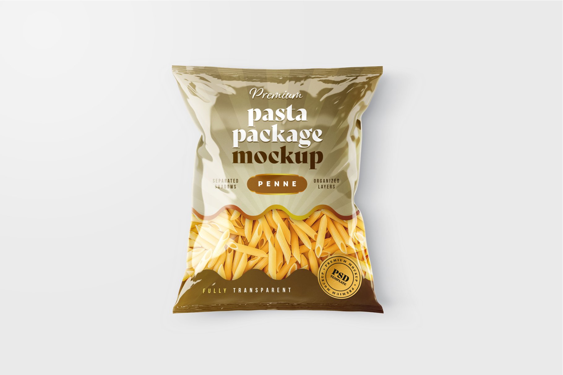 082 意大利面袋包装膨化食品包装样机套装 Pasta Bag Packaging Mockup Set