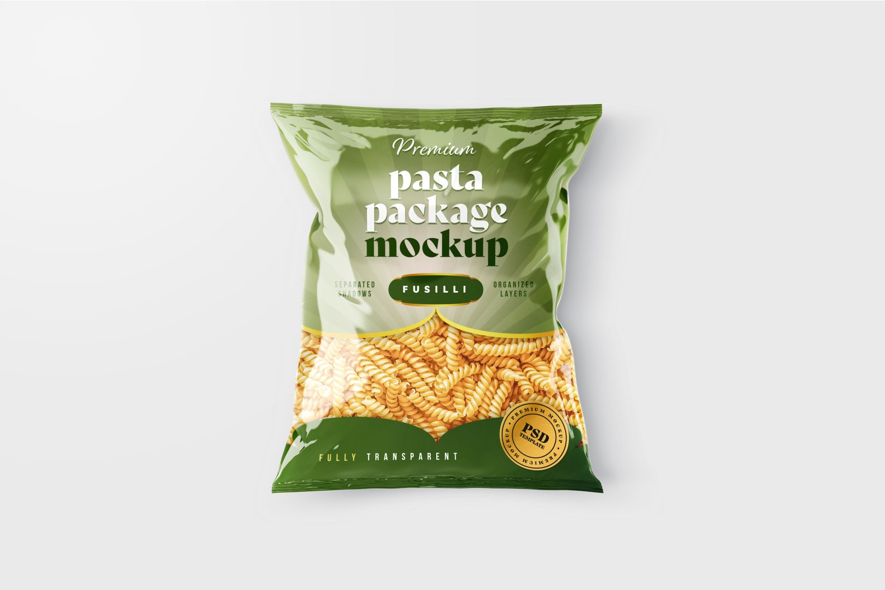 082 意大利面袋包装膨化食品包装样机套装 Pasta Bag Packaging Mockup Set