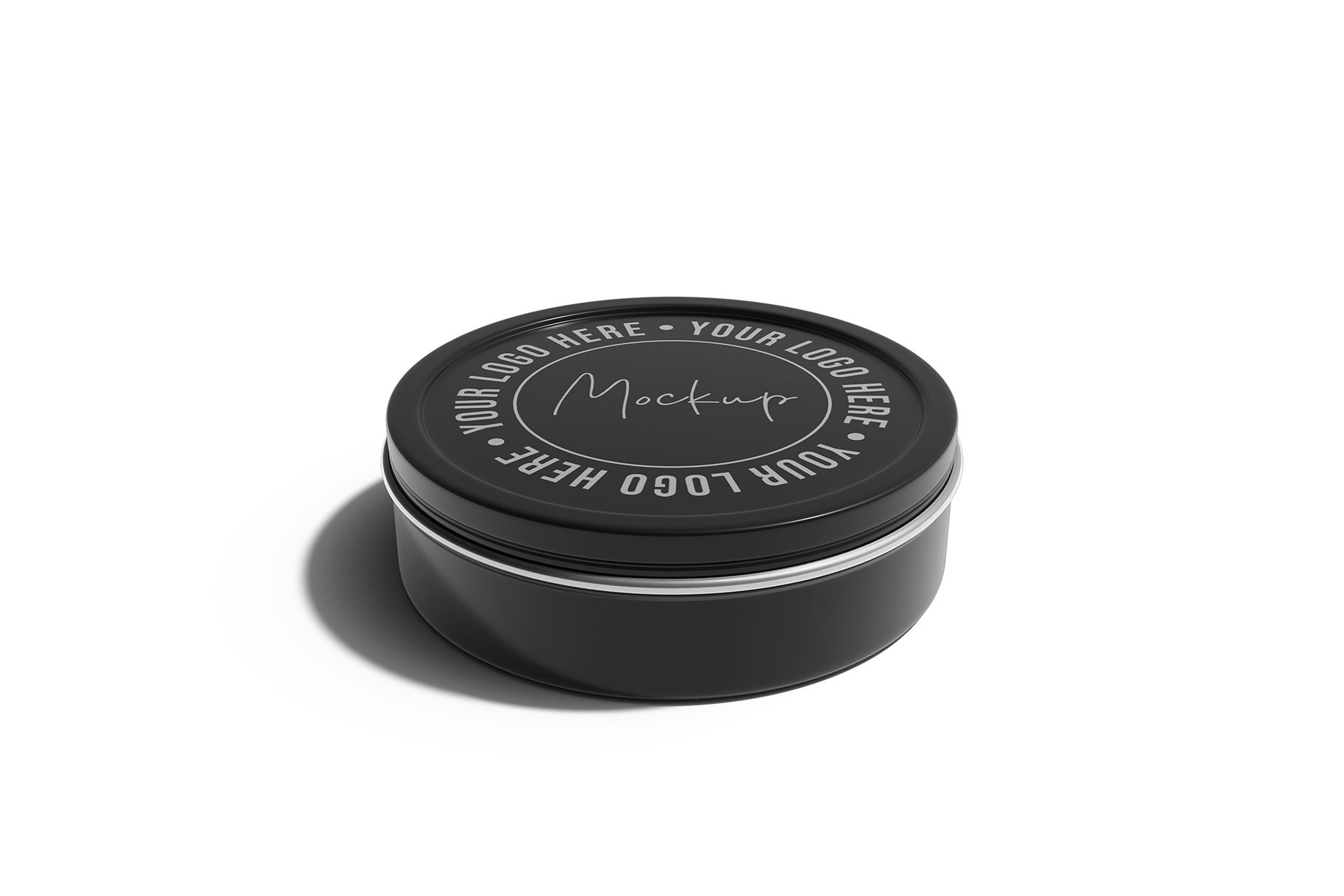 093 锡盒铁盒化妆品护肤霜PSD样机 Cosmetic Tin Jar Mockup