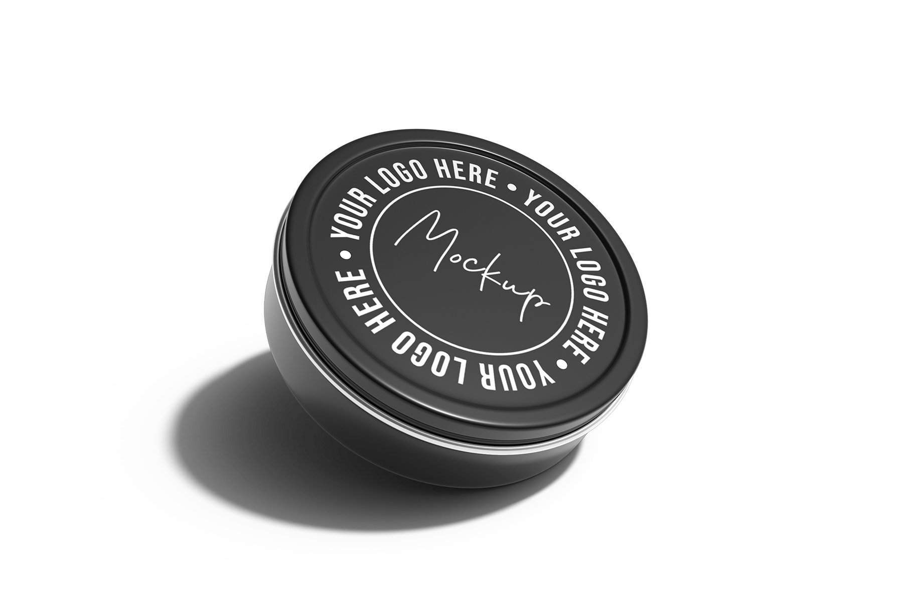 093 锡盒铁盒化妆品护肤霜PSD样机 Cosmetic Tin Jar Mockup