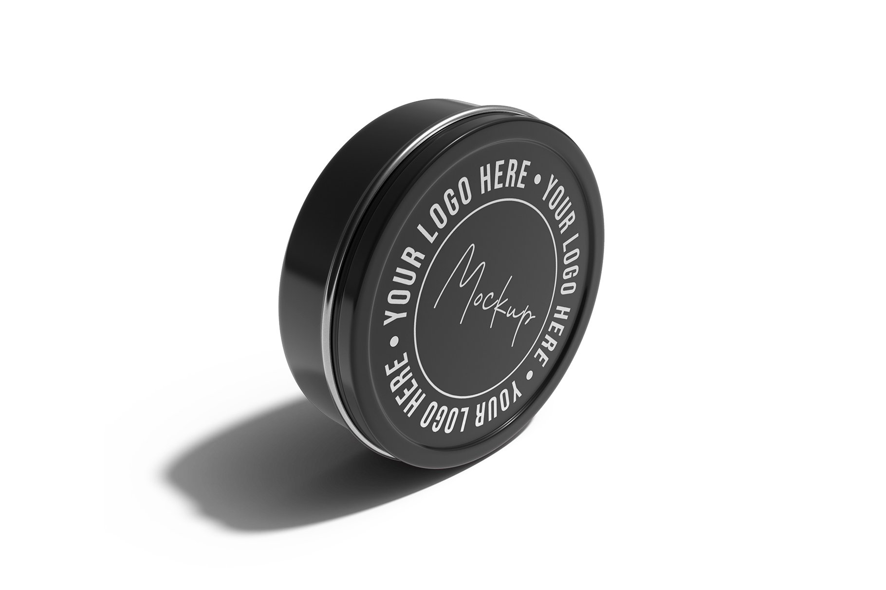 093 锡盒铁盒化妆品护肤霜PSD样机 Cosmetic Tin Jar Mockup