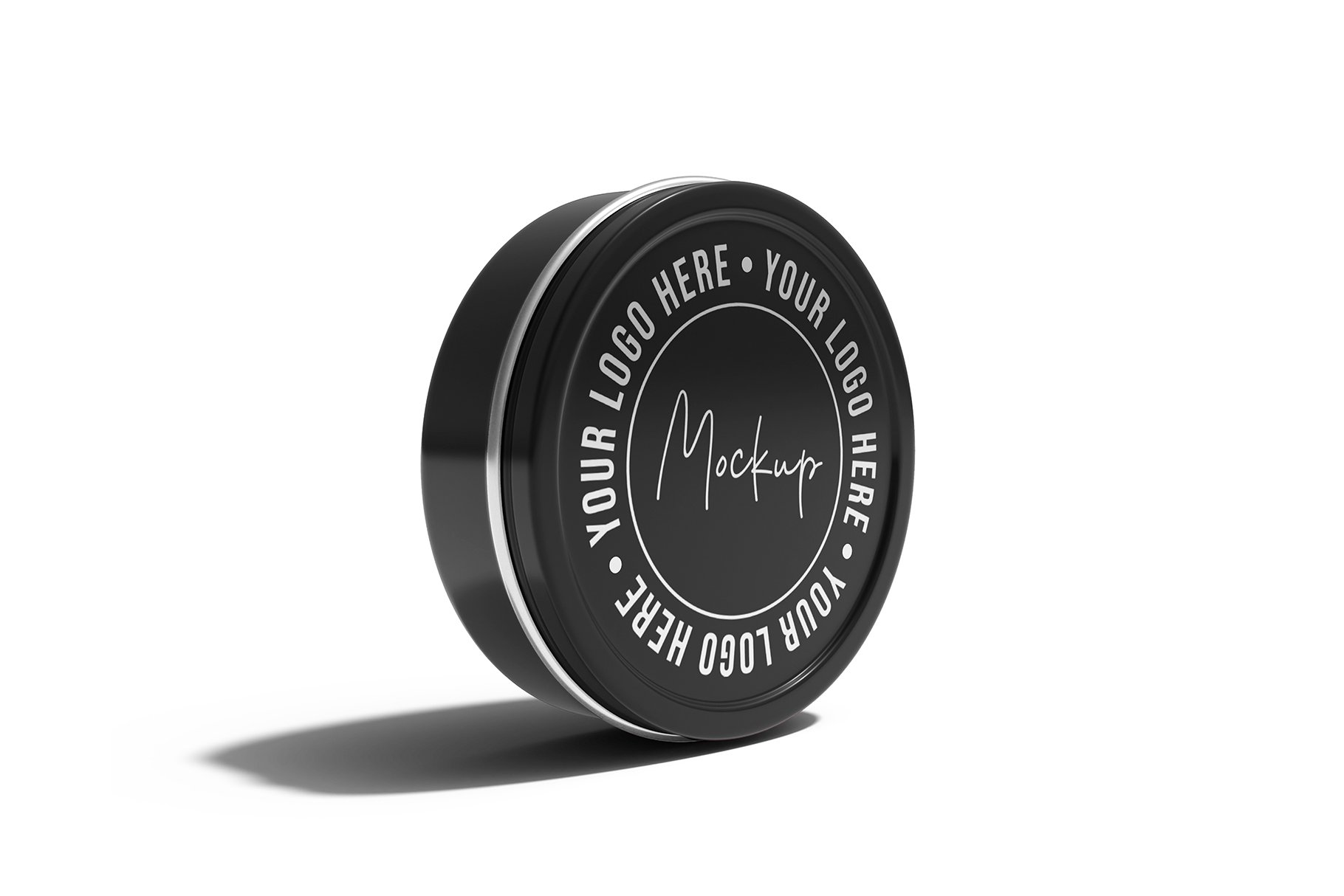 093 锡盒铁盒化妆品护肤霜PSD样机 Cosmetic Tin Jar Mockup