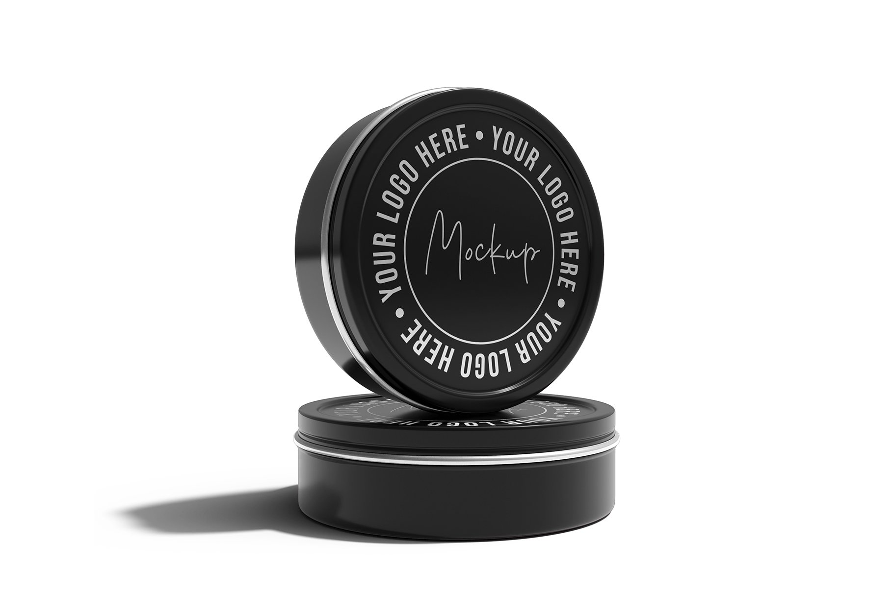 093 锡盒铁盒化妆品护肤霜PSD样机 Cosmetic Tin Jar Mockup