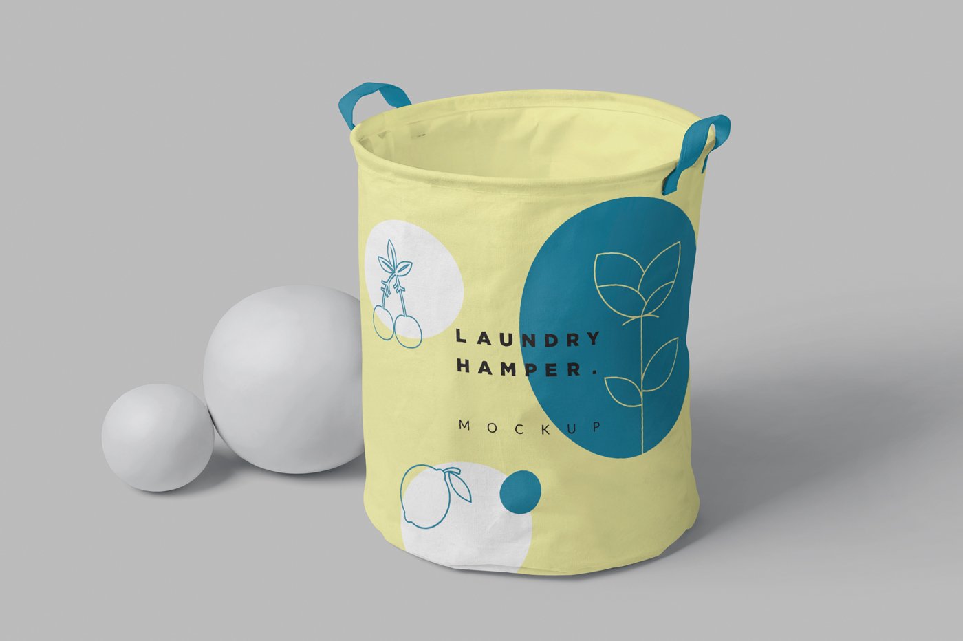 096 帆布洗衣桶收纳箱样机Polyester Laundry Hamper Mockups