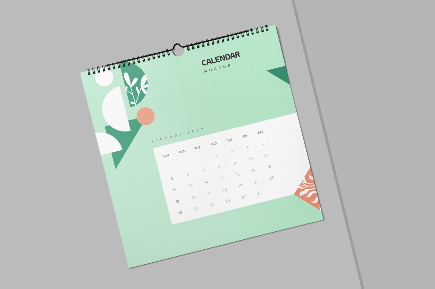 118 方形挂历模PSD样机 Square Wall Calendar Mockups