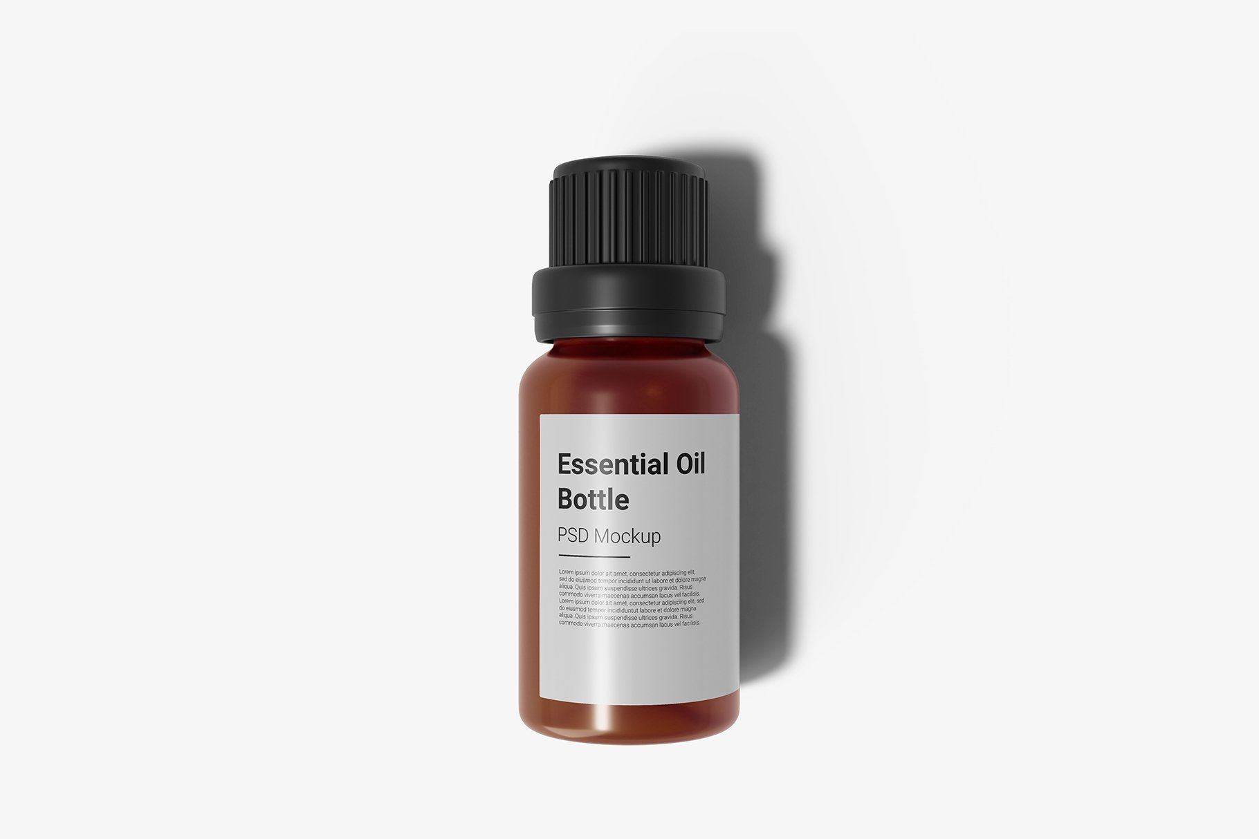 125 带盖透明精油瓶PSD样机Essential Oil Bottle Mockup Vol