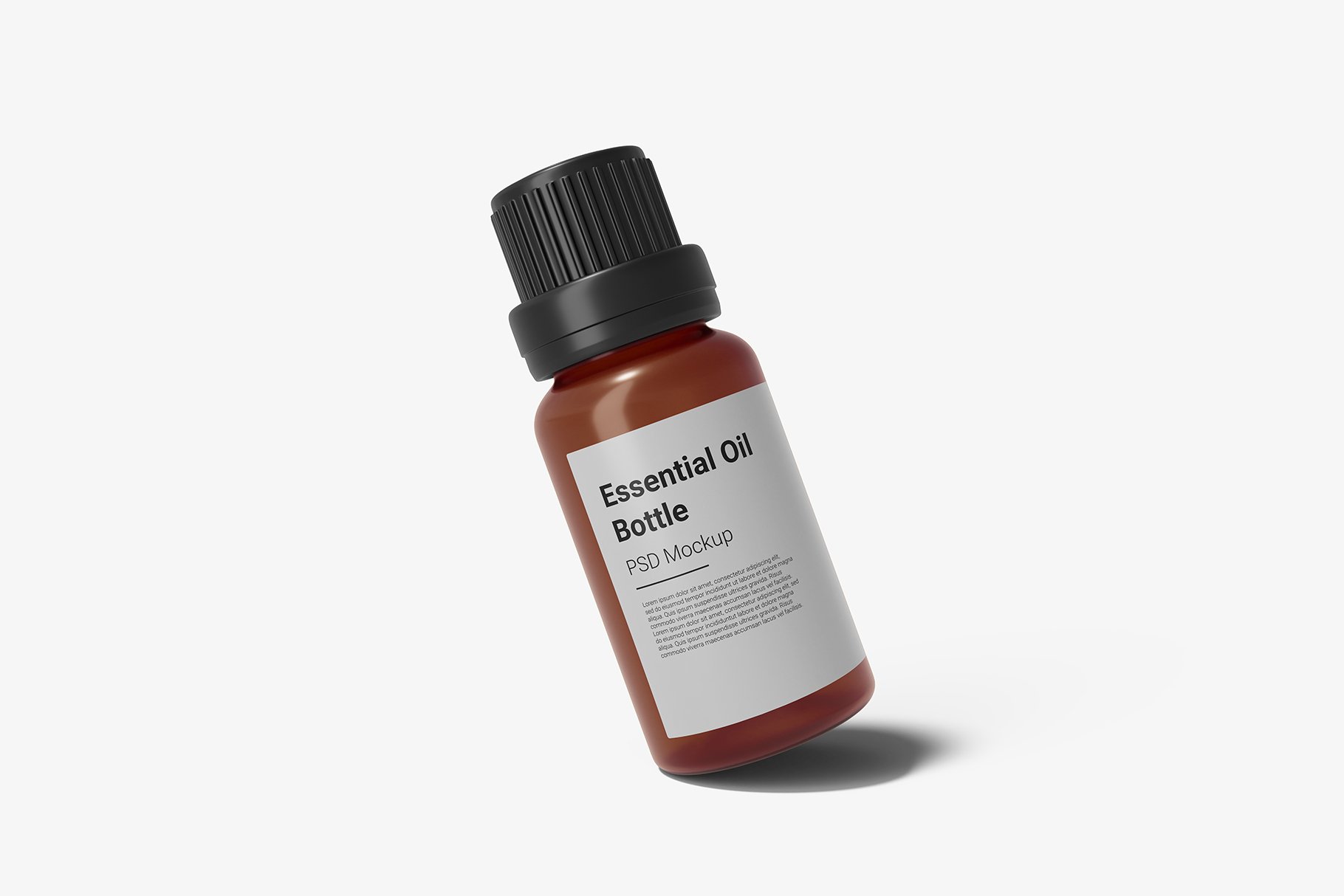 125 带盖透明精油瓶PSD样机Essential Oil Bottle Mockup Vol