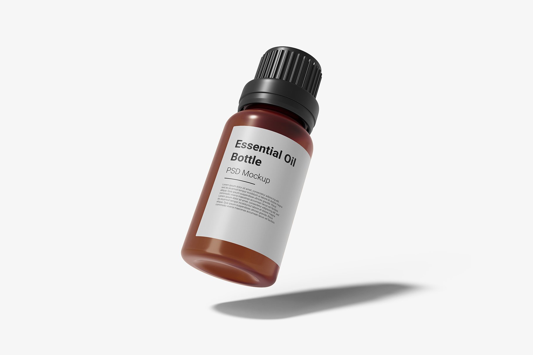 125 带盖透明精油瓶PSD样机Essential Oil Bottle Mockup Vol