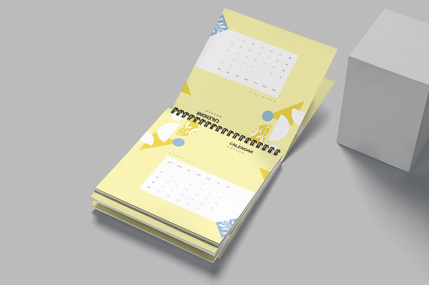 127 桌面迷你小台历样机 Mini Desk Calendar Mockups