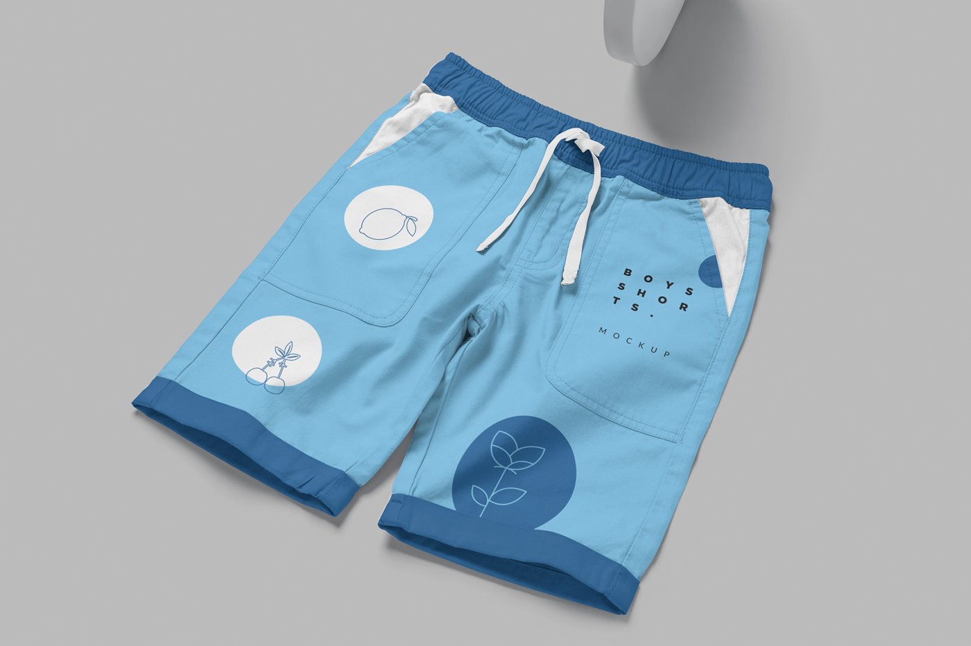 129 男孩棉短裤PSD样机 Boys Cotton Shorts Mockups