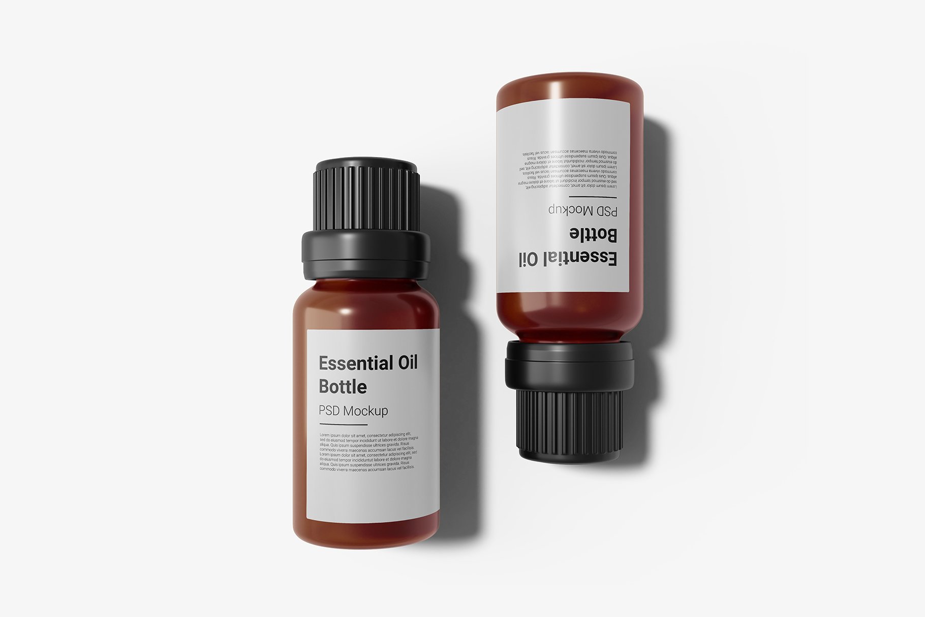 131 透明精油瓶PSD样机 Essential Oil Bottle Mockup Vol