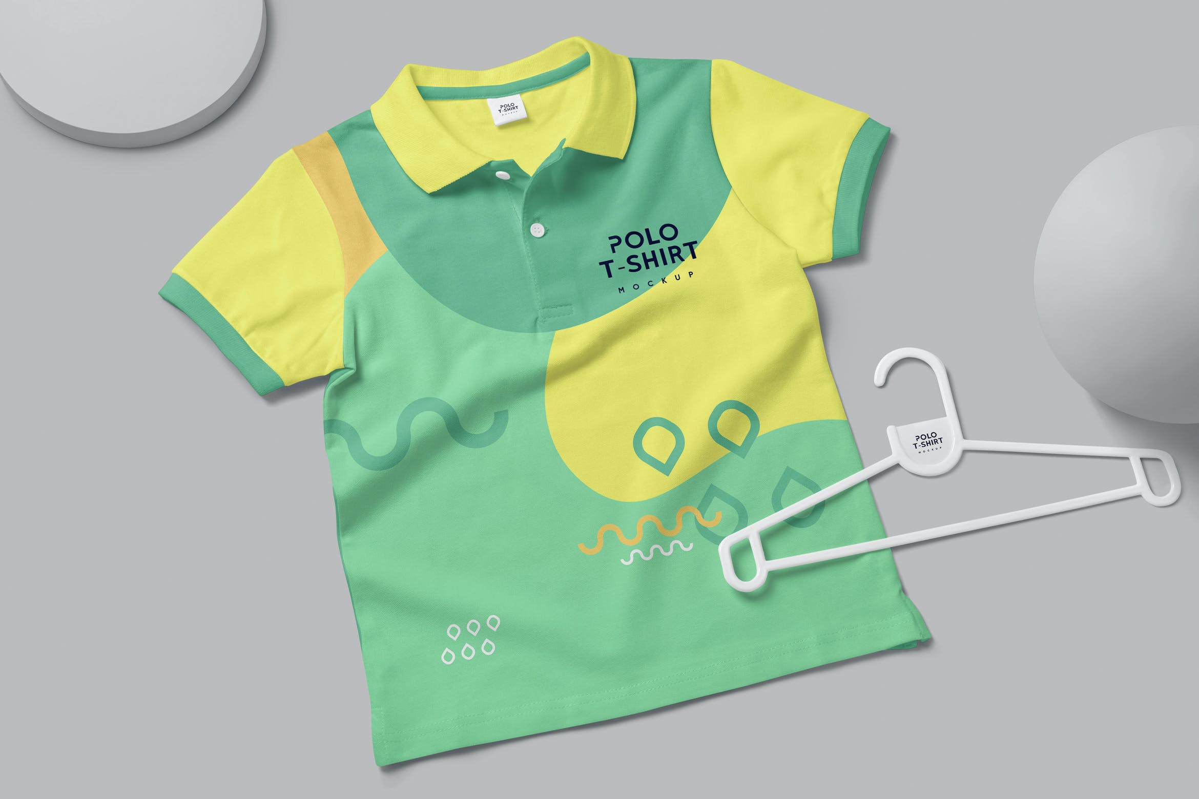 134 儿童文化衫POLO衫样机 Girls Polo Shirt Mockups