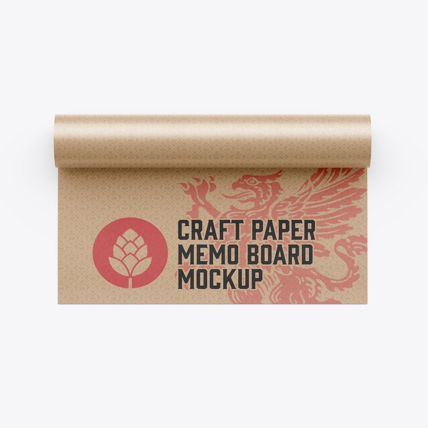 144 工艺礼品之卷纸包装纸PSD样机Craft Paper Roll Mockup