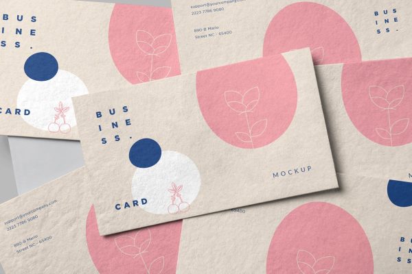 069 特种纸手工纸名片卡片样机 Handmade Paper Visiting Card Mockups